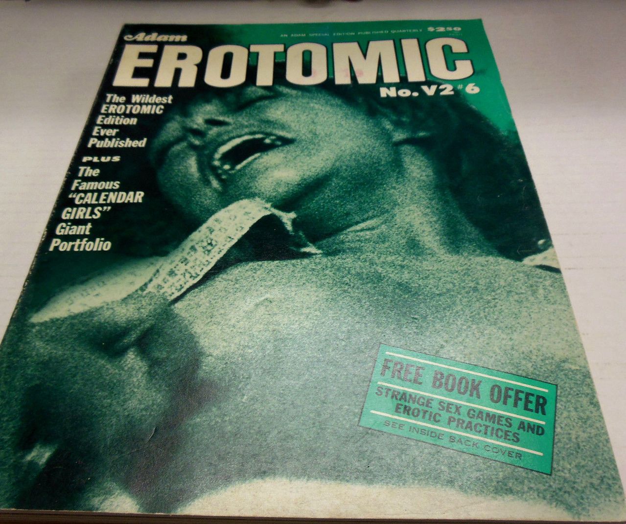 ADAM EROTOMIC magazine side cover  Vol 2 No 6  1974