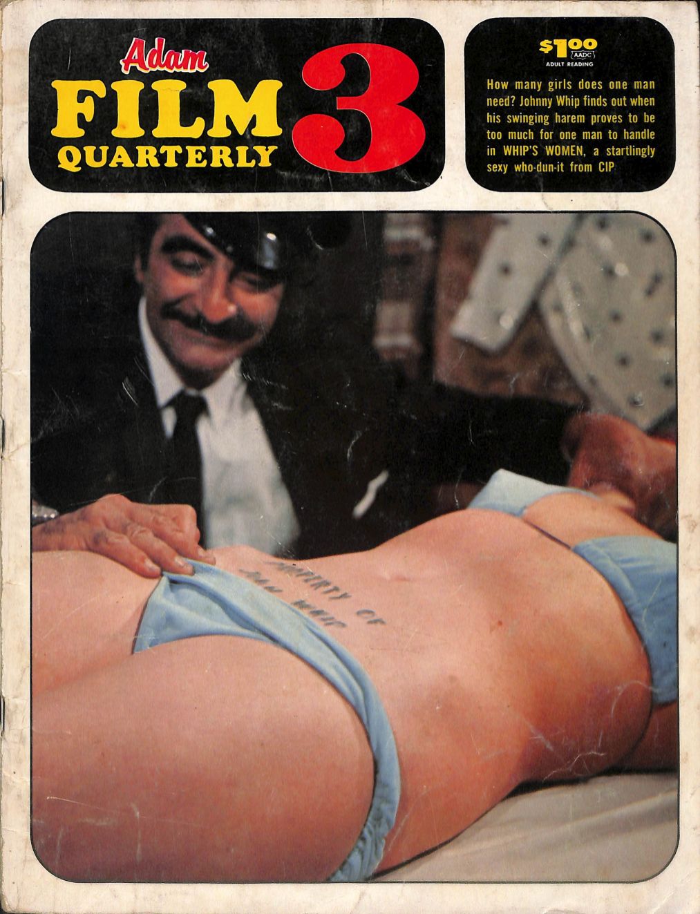 ADAM FILM QUARTERLY magazine side cover Issue 3 November 1967