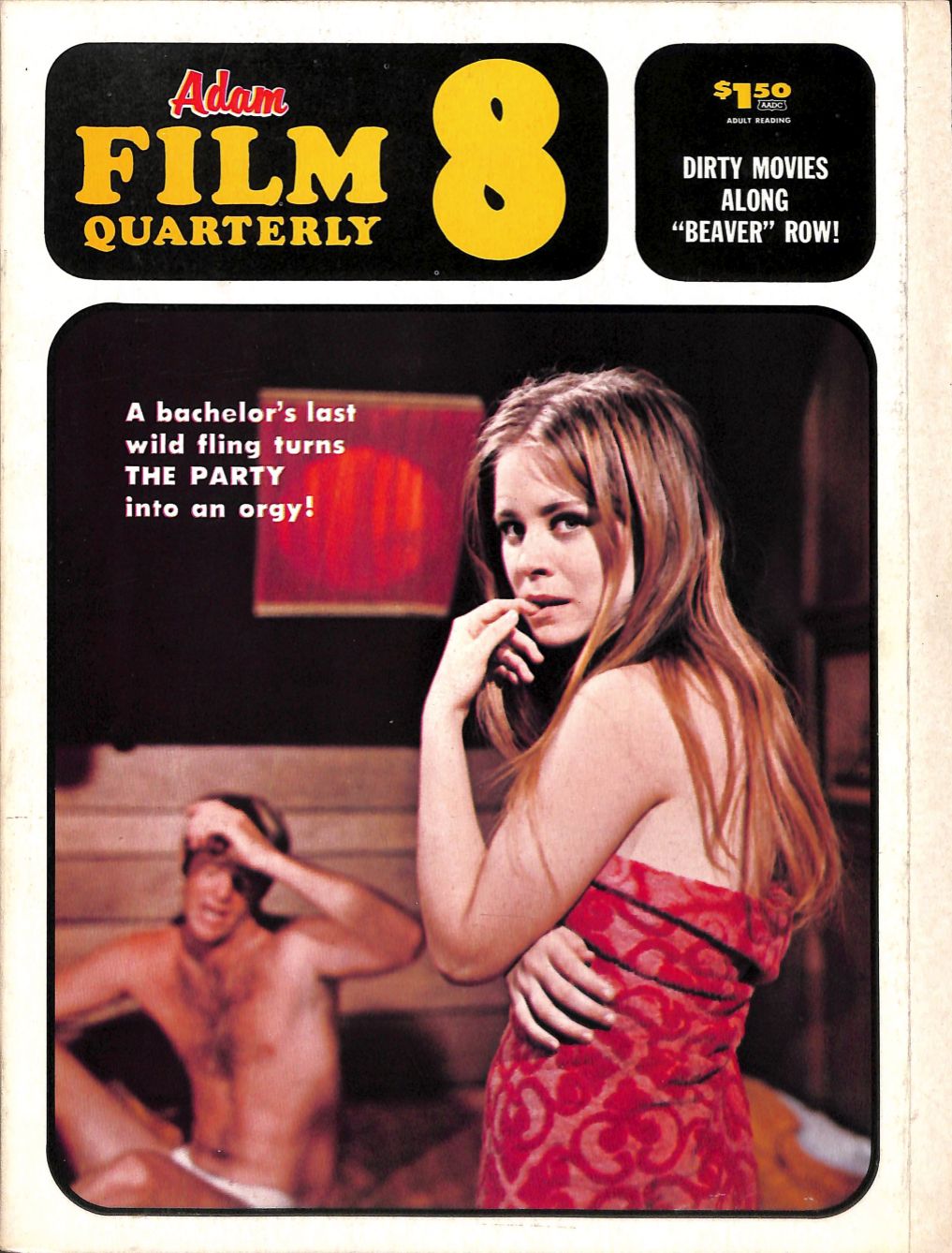 ADAM FILM QUARTERLY magazine side cover Issue 8 February 1969