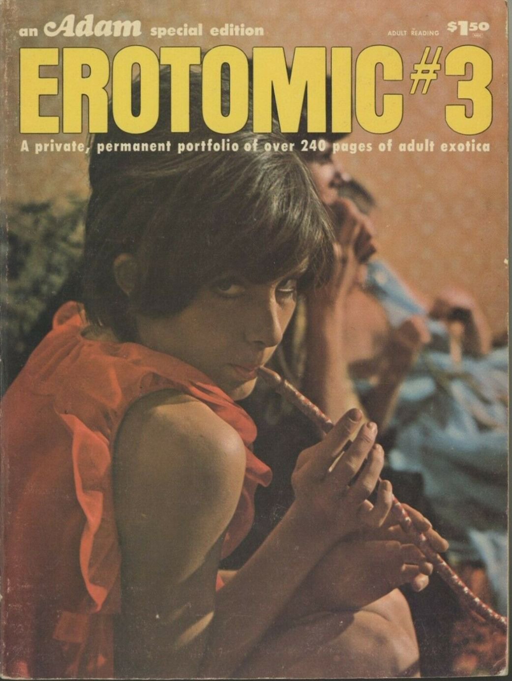 ADAM EROTOMIC magazine side cover Issue 3 November 1969