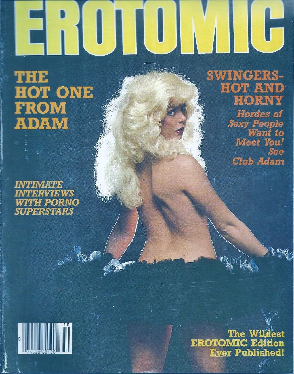 ADAM EROTOMIC magazine side cover  Vol 4 # 10  1984