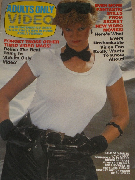 ADULTS ONLY VIDEO magazine side cover  Vol 1 No 5  