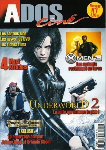 ADOS CINE/BLOCKBUSTER magazine side cover Issue 1 March/April 2006