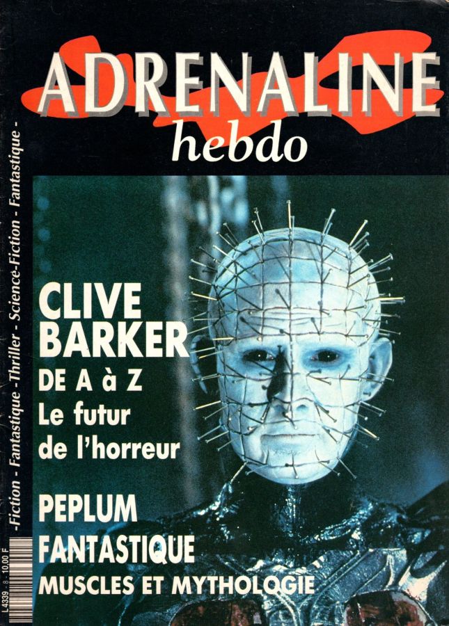 ADRENALINE HEBDO magazine side cover Issue 8  1992