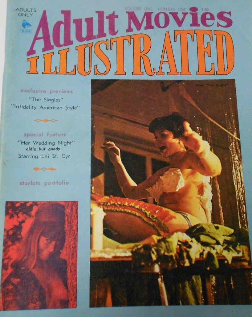 ADULT MOVIES ILLUSTRATED magazine side cover Issue 1  Vol 1 # 1  1968