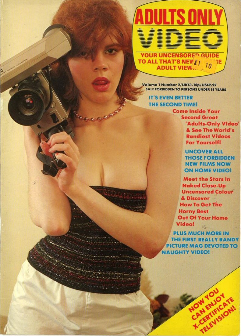 ADULTS ONLY VIDEO magazine side cover  Vol 1 No  2   1981