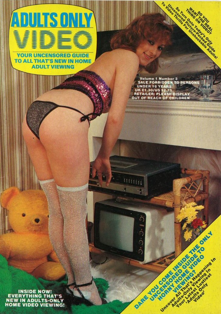 ADULTS ONLY VIDEO magazine side cover  Vol 1 No  3   1981