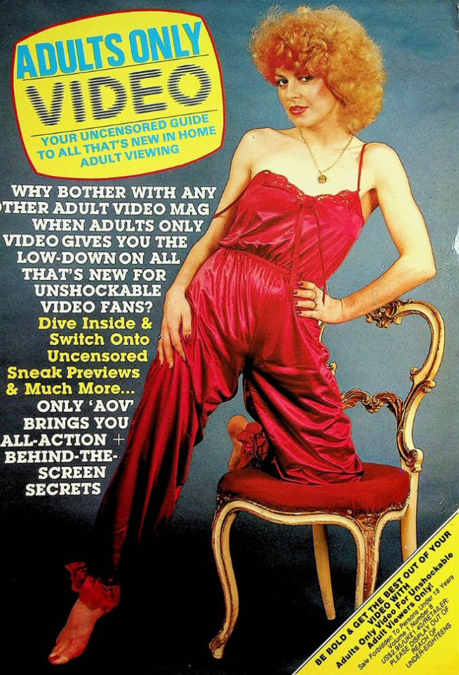ADULTS ONLY VIDEO magazine side cover  Vol 1 No 8  1982