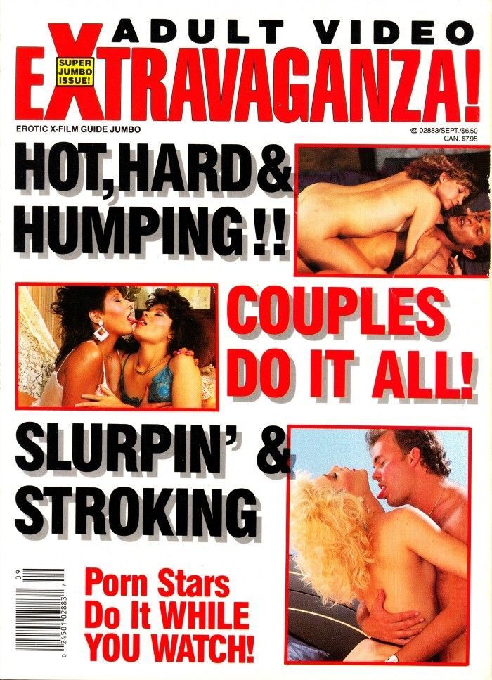 ADULT VIDEO magazine side cover  September 1989