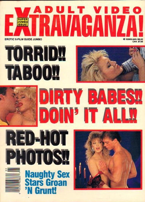 ADULT VIDEO magazine side cover  January 1990
