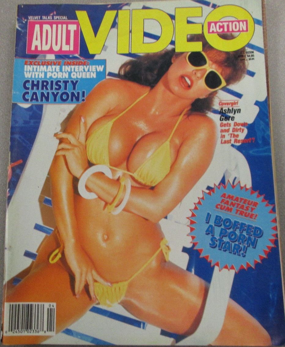 ADULT VIDEO ACTION magazine side cover April 1991
