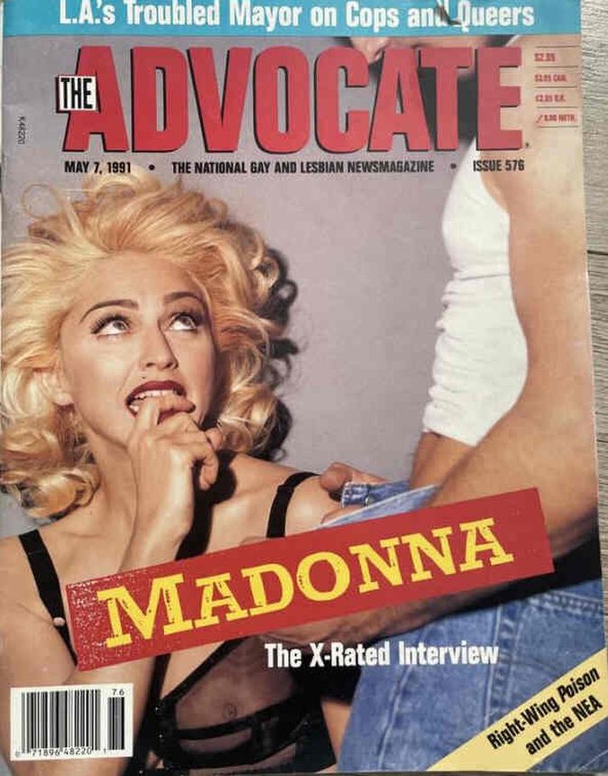 ADVOCATE magazine side cover Issue 576 7 May 1991