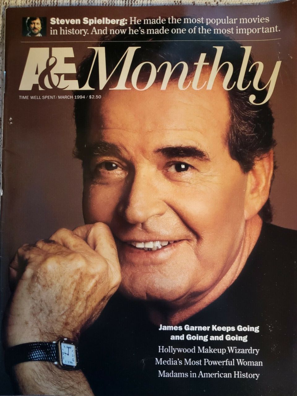 ARTS AND ENTERTAINMENT magazine side cover  March 1994