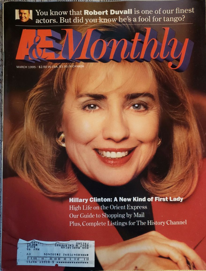 ARTS AND ENTERTAINMENT magazine side cover  March 1995