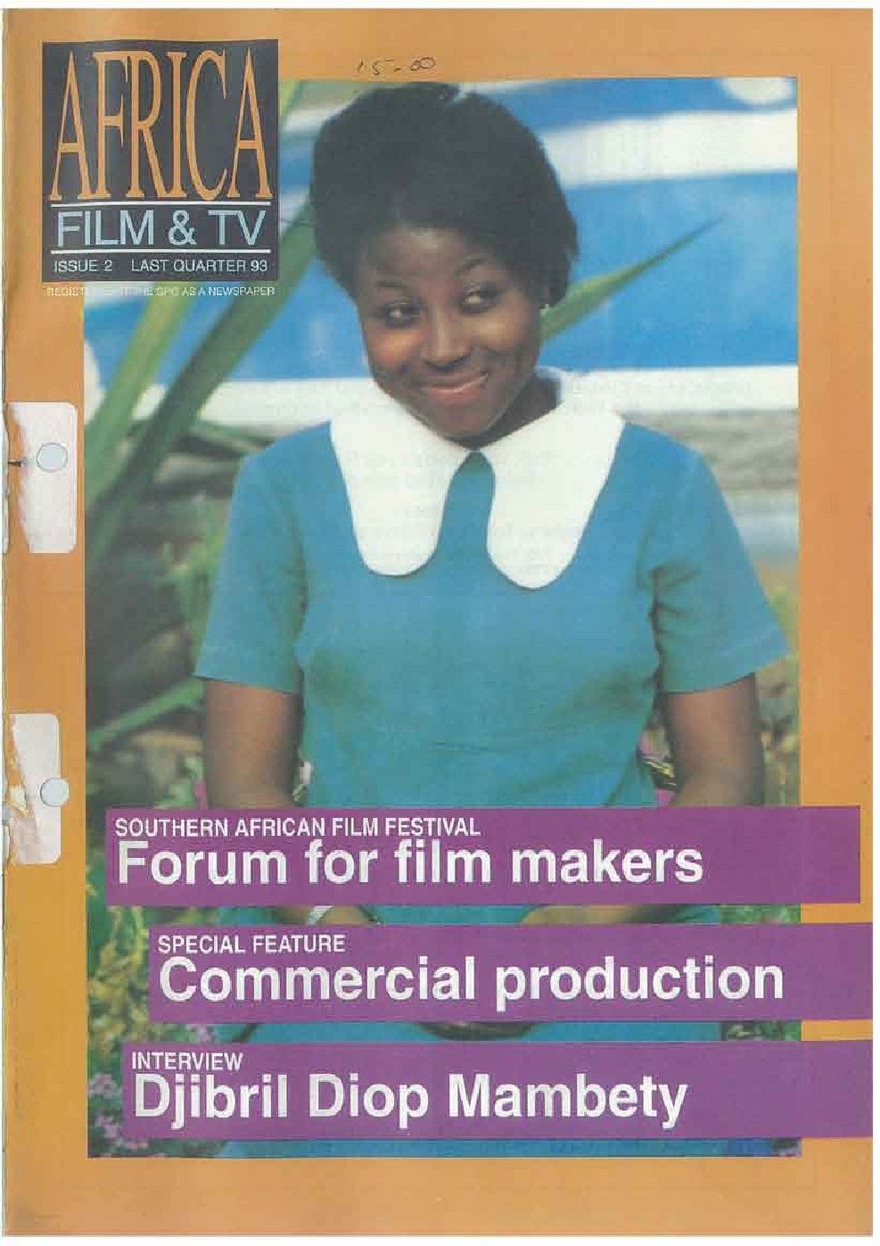 AFRICAN FILM AND TV magazine side cover Issue 2  October/December 1993