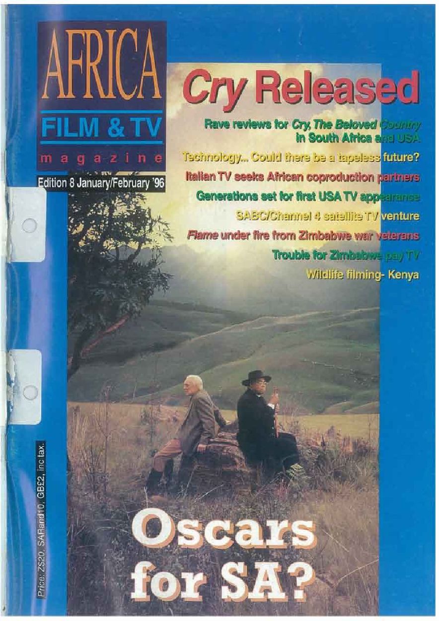 AFRICAN FILM AND TV magazine side cover Issue 8  January/February 1996