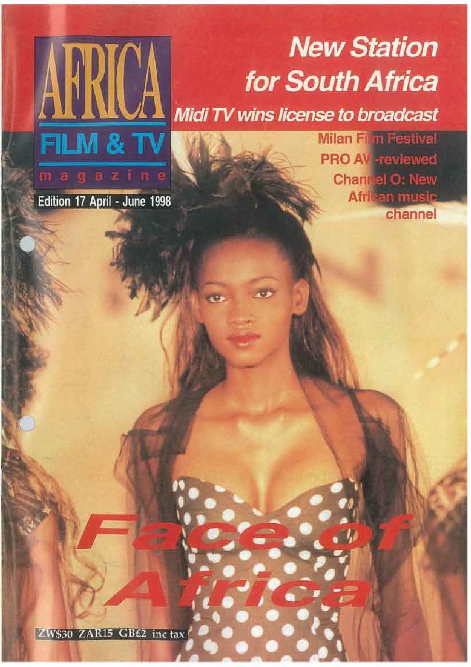 AFRICAN FILM AND TV magazine side cover Issue 17  April/June 1998