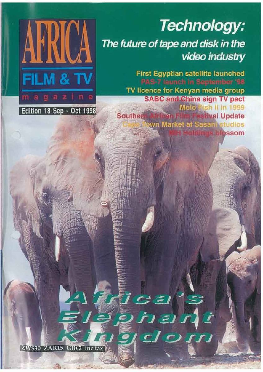 AFRICAN FILM AND TV magazine side cover Issue 18  September/October 1998