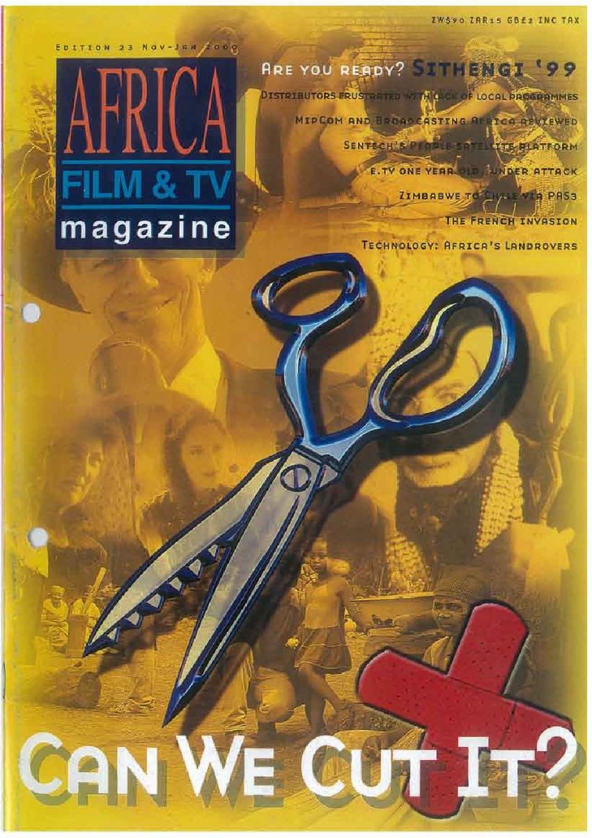 AFRICAN FILM AND TV magazine side cover Issue 23  November 1999/ January 2000 