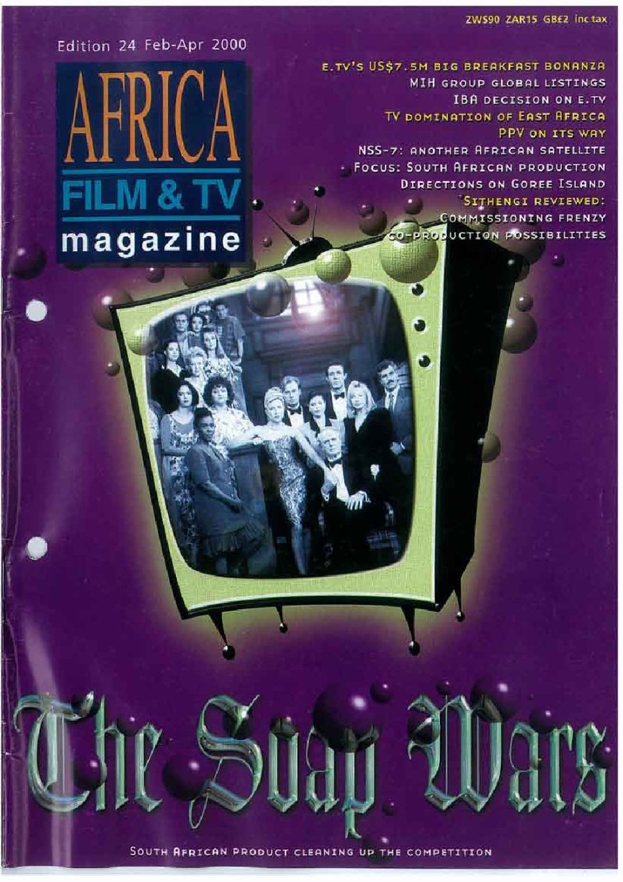 AFRICAN FILM AND TV magazine side cover Issue 24  February/April 2000