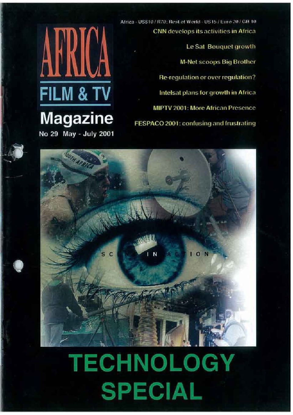 AFRICAN FILM AND TV magazine side cover Issue 29  May/July 2001