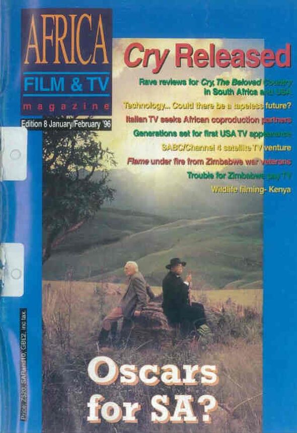AFRICA FILM AND TV magazine side cover Issue 8  January/February 1996