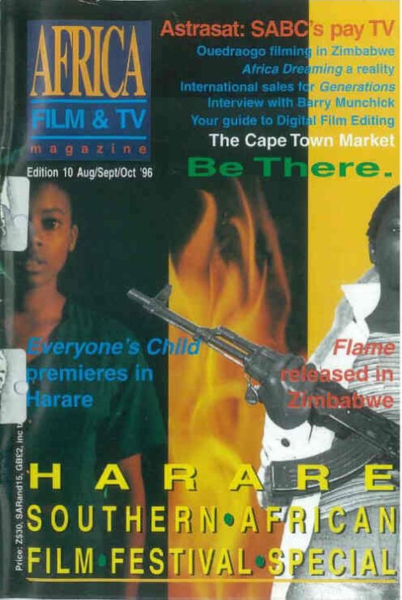 AFRICA FILM AND TV magazine side cover Issue 10  August/October 1996