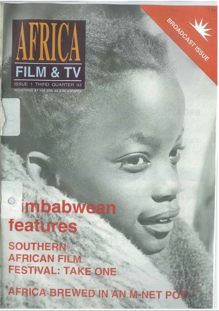 AFRICAN FILM AND TV magazine side cover Issue 1  July 1993