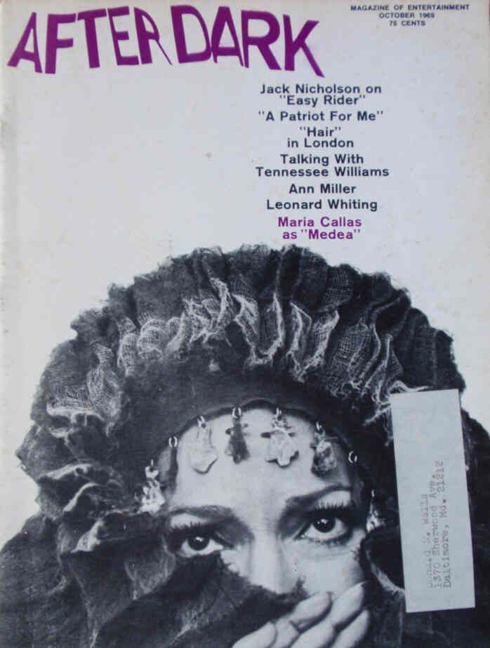 AFTER DARK magazine side cover October 1969