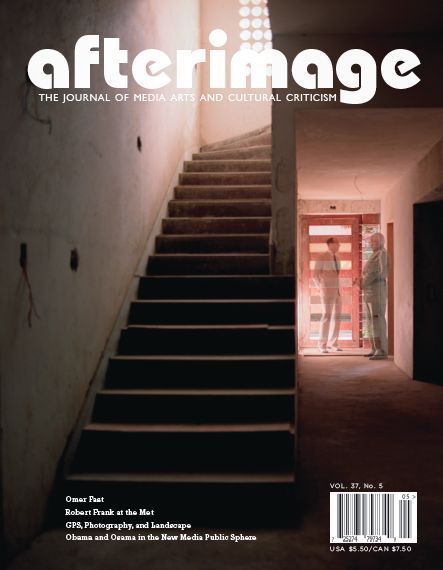 AFTERIMAGE magazine side cover  Vol 37 # 5 April/May/June 2010