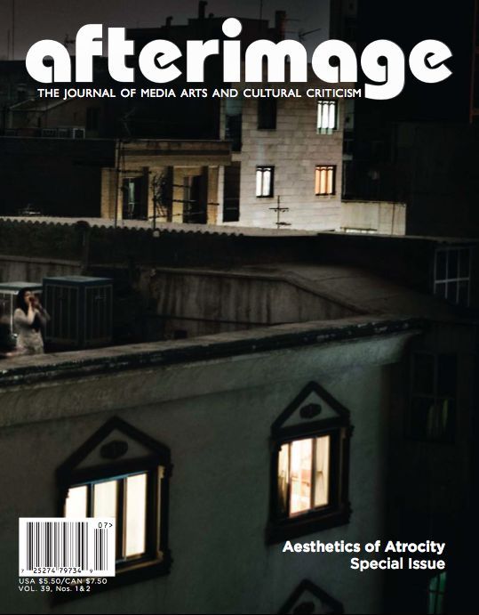 AFTERIMAGE magazine side cover  Vol 39 # 1/2 August/September/October/November 2011