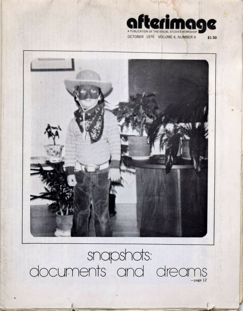 AFTERIMAGE magazine side cover  Vol 4 No  4  October 1976