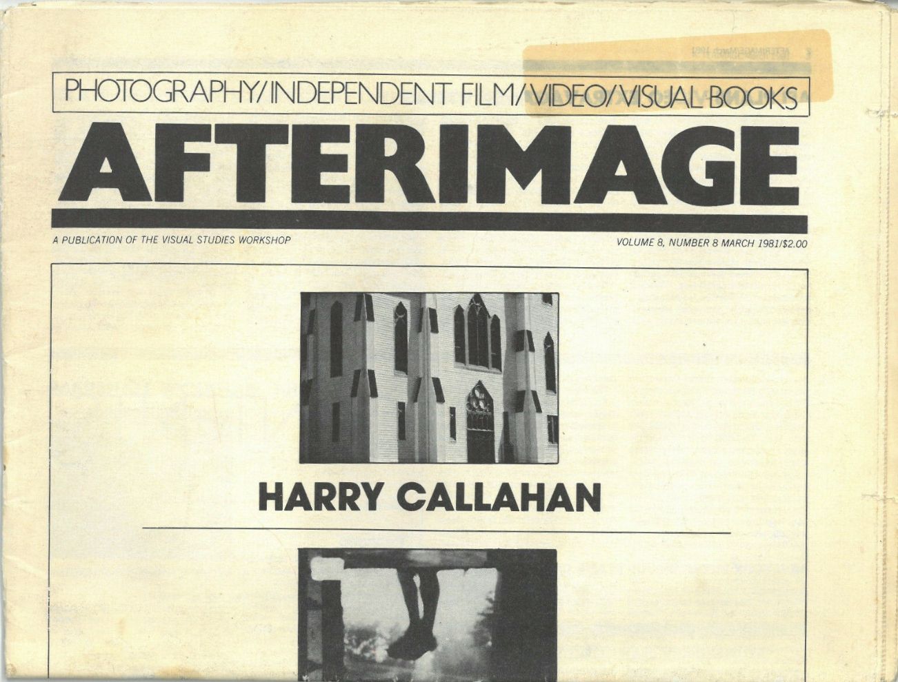 AFTERIMAGE magazine side cover  Vol 8 No  8  March 1981
