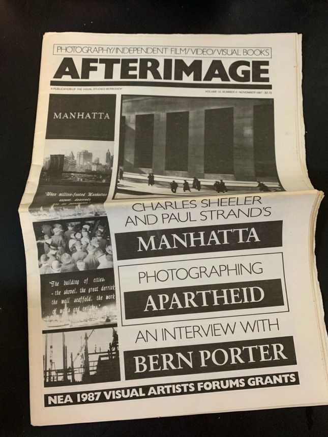 AFTERIMAGE magazine side cover  November 1987