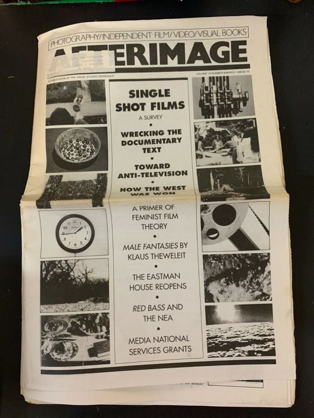 AFTERIMAGE magazine side cover  March 1989