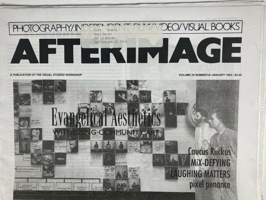 AFTERIMAGE magazine side cover  Vol 22 No  6  January 1995