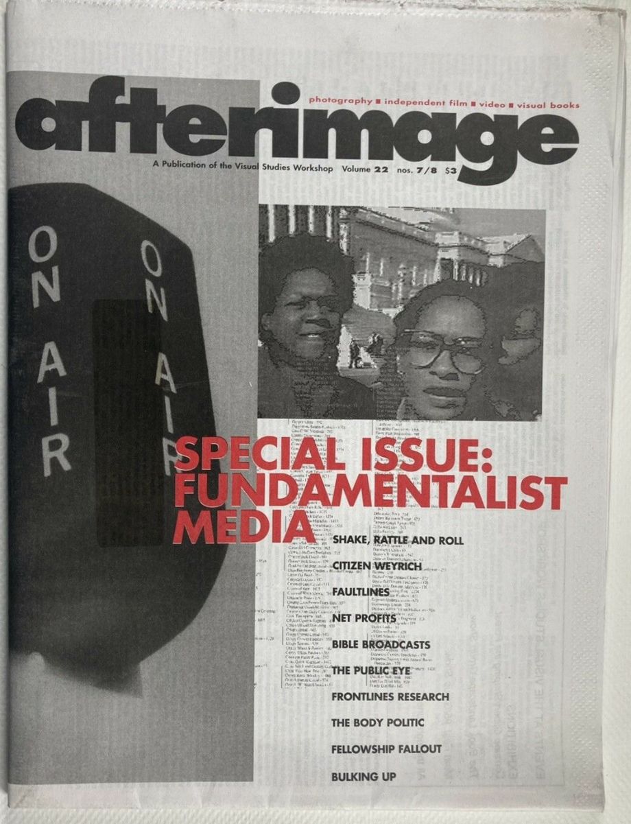 AFTERIMAGE magazine side cover  Vol 22 No  7  February/March 1995