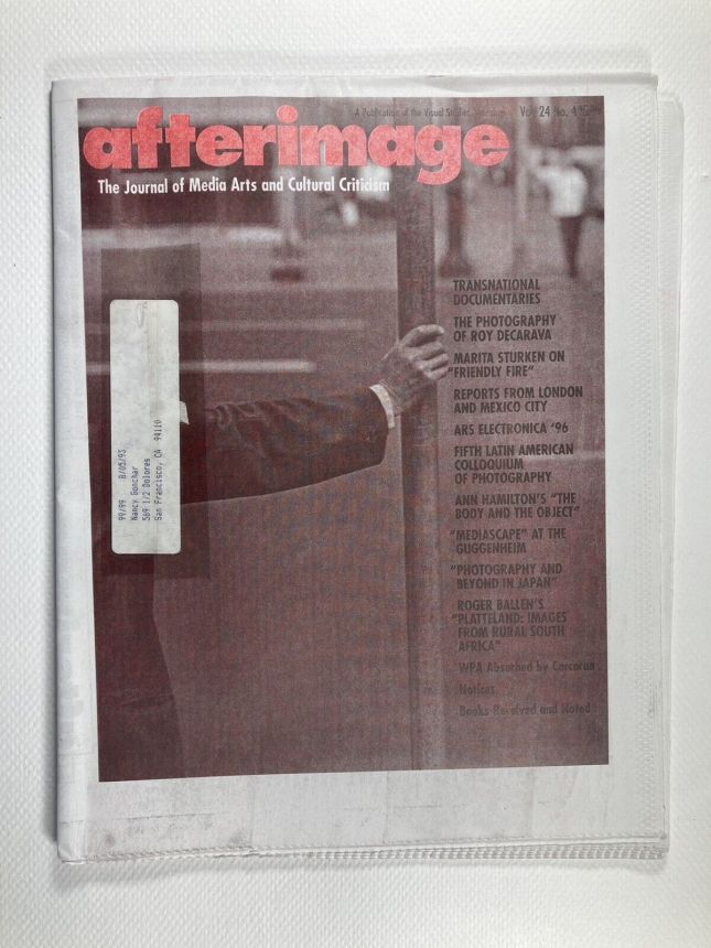 AFTERIMAGE magazine side cover  January/February 1997