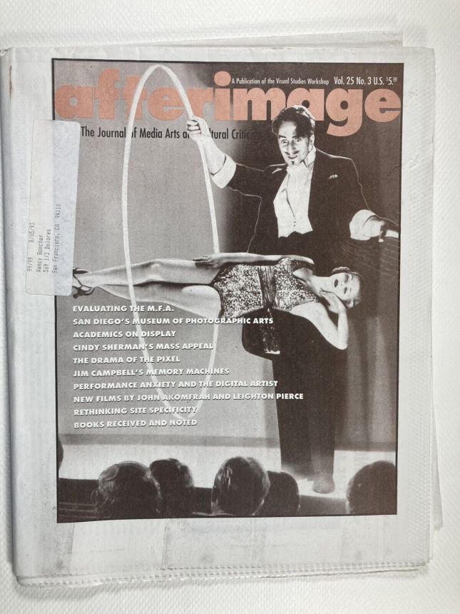 AFTERIMAGE magazine side cover  November/December 1997
