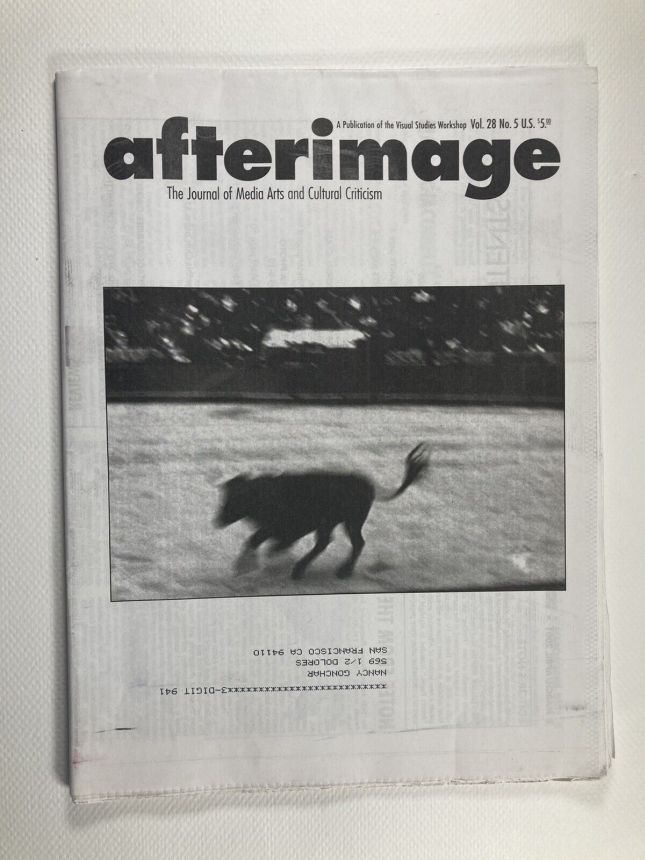 AFTERIMAGE magazine side cover  March/April 2001