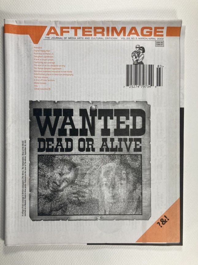 AFTERIMAGE magazine side cover  March/April 2002