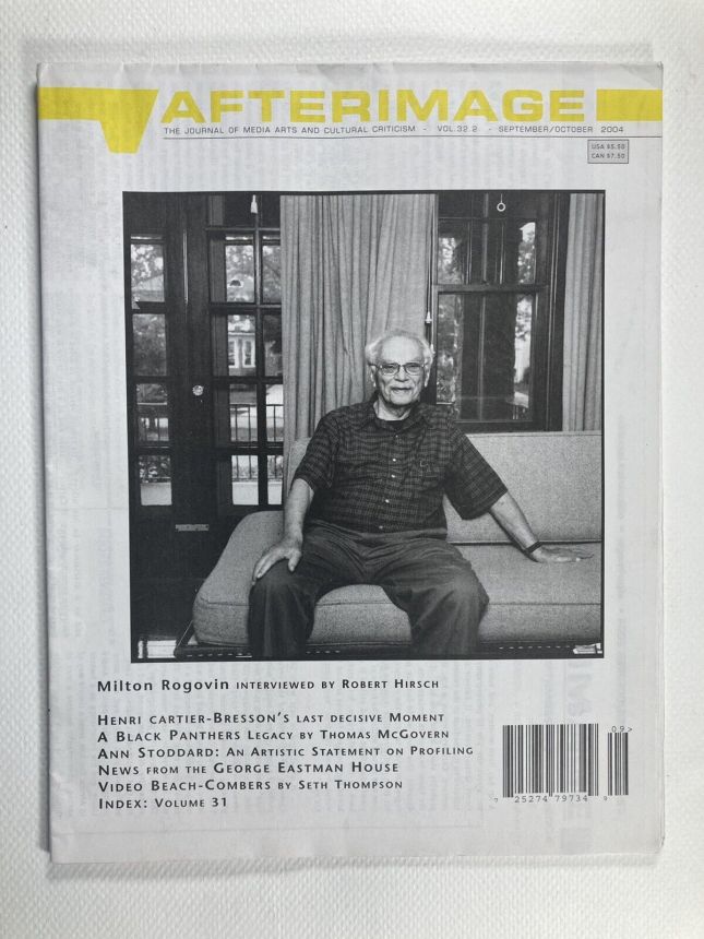 AFTERIMAGE magazine side cover  September/October 2004