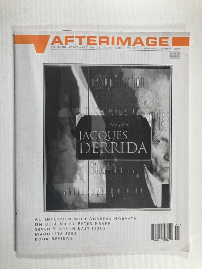 AFTERIMAGE magazine side cover  November/December 2004