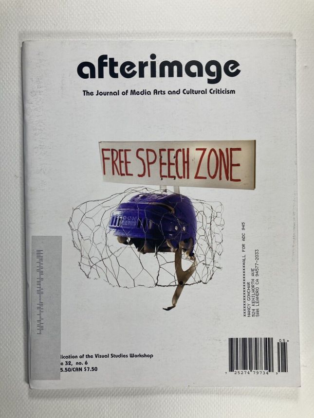 AFTERIMAGE magazine side cover  May/June 2005