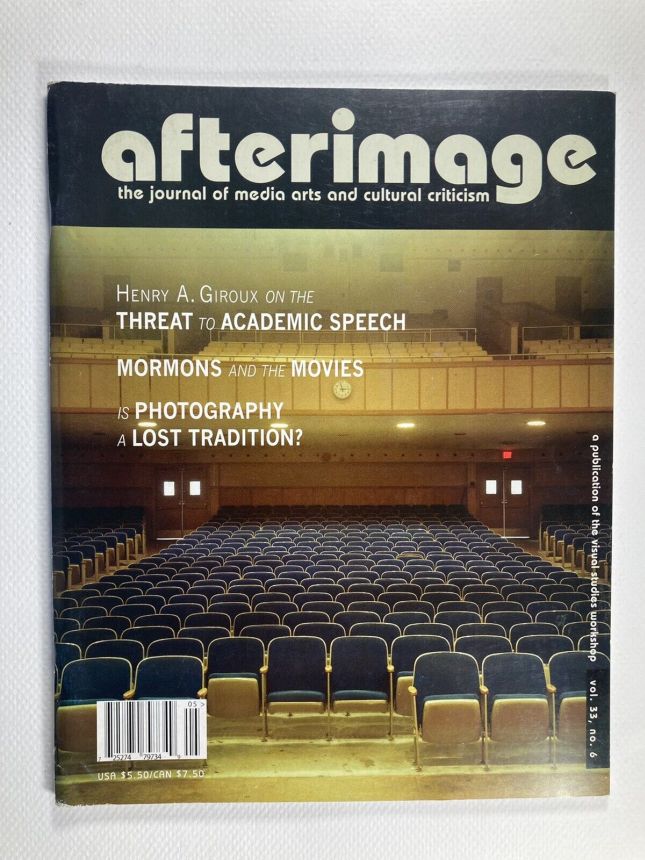 AFTERIMAGE magazine side cover Issue v33n6  May/June 2006