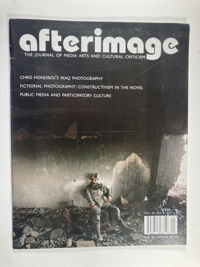 AFTERIMAGE magazine side cover  May/June 2008