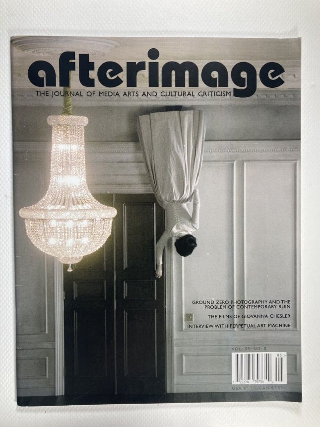 AFTERIMAGE magazine side cover  November/December 2008
