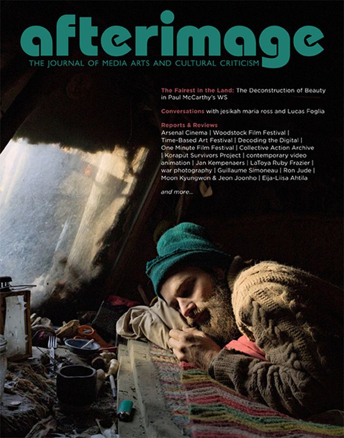 AFTERIMAGE magazine side cover  Vol 41 #3  2013