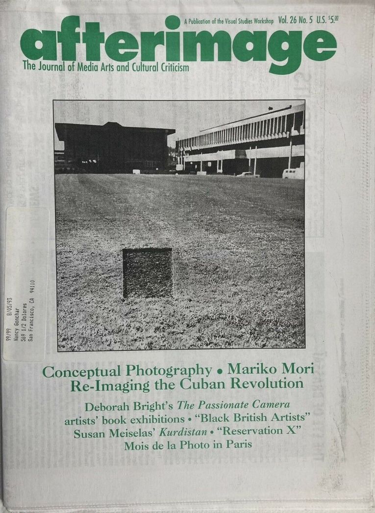 AFTERIMAGE magazine side cover  Vol 26 No  5  March/April 1999