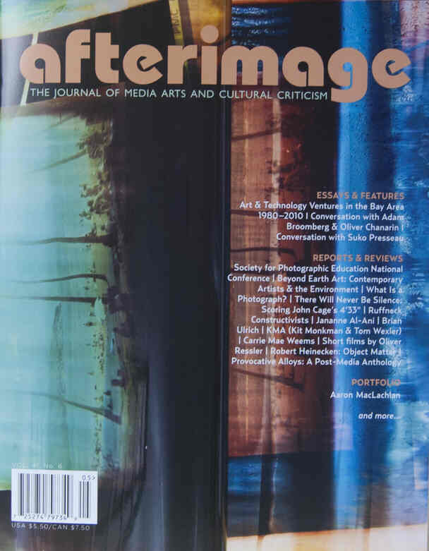 AFTERIMAGE magazine side cover  Vol 41 #6  2014